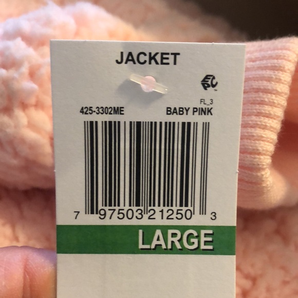 NEW Jou Jou Girls Sherpa Button Snap Front Jacket, Size Youth Large, Pink - Picture 5 of 5